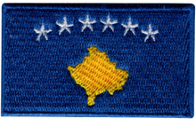 Tygmärke Flagga Kosovo