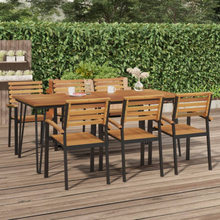 vidaXL Trädgårdsbord med hårnålsben 200x90x75 cm massivt akaciaträ