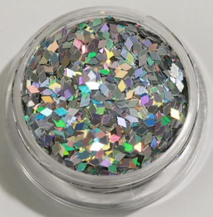 1st Rhombus / Diamonds glitter Silver
