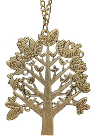 Halsband Träd brons vintage
