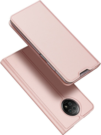 Dux Ducis - Pro Serie Slim wallet hoes - Xiaomi Redmi Note 9 - Roze goud