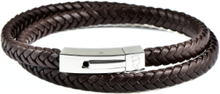 Leather Bracelet Double Armbånd Smykker Brun Edd.*Betinget Tilbud
