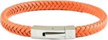 Leather Bracelet Singel Armbånd Smykker Oransje Edd.*Betinget Tilbud