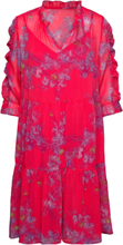 Short Dress In Feather Bloom Print Dresses Shirt Dresses Rosa Coster Copenhagen*Betinget Tilbud