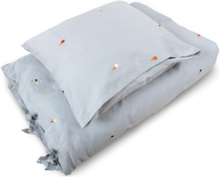 Junior Bedlinen – Embroidered Cool Summer Design – Pearl Home Sleep Time Bed Sets Blå Filibabba*Betinget Tilbud