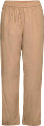 Alania Lyocell Blend Trouser Bottoms Trousers Straight Leg Beige French Connection