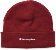 Beanie Cap Accessories Headwear Beanies Rød Champion*Betinget Tilbud