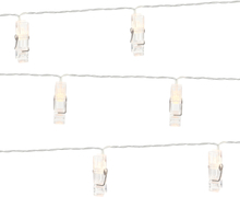 Ljusslinga med 10 LED Klädnypor 140 cm