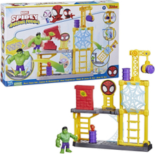 Marvel Spidey And His Amazing Friends Hulk's Smash Yard Toys Playsets & Action Figures Play Sets Multi/patterned Marvel