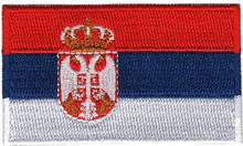 Tygmärke Flagga Serbien
