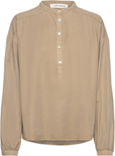Shirt Tops Blouses Long-sleeved Beige Sofie Schnoor