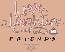 Friends Love Laughter Women's T-Shirt - Dusty Pink - XL