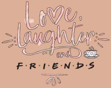 Friends Love Laughter Women's Cropped Sweatshirt - Dusty Pink - S - Dusty pink