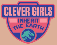 Jurassic Park Clever Girls Inherit The Earth Women's Cropped Hoodie - Dusty Pink - S