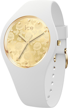Ice-Watch IW019205 Horloge ICE Flower Small staal-siliconen wit-goudkleurig 34 mm