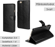 Plånboksfodral iPhone 6/6S Plus - SVART