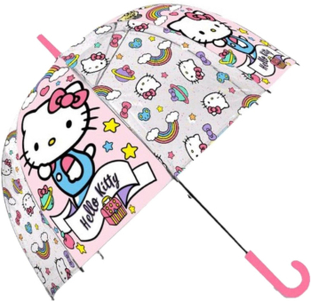 Kinder paraplu transparant Hello Kitty 45 cm