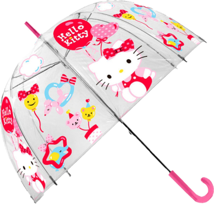 Kinder paraplu transparant Hello Kitty 48 cm