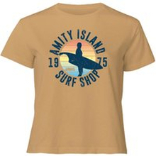 Jaws Amity Surf Shop Women's Cropped T-Shirt - Tan - S - Tan