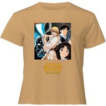 Star Wars Manga Style Women's Cropped T-Shirt - Tan - S - Tan
