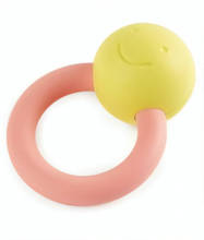 Hape babyring rammelaar 10 cm geel/roze