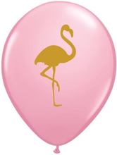 25 stk Rosa Ballonger med Flamingo Motiv 28 cm
