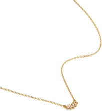 Theodora Necklace Gold White Accessories Jewellery Necklaces Chain Necklaces Gold Syster P