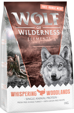 Zum Sonderpreis! Wolf of Wilderness Trockenfutter 2 x 1 kg - Whispering Woodlands - Freiland-Pute (Monoprotein)