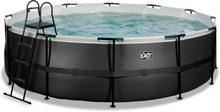 Pool ø488x122cm med filterpump - Svart