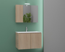 Badrumsmöbler Verona 60 - Beige med spegelskåp
