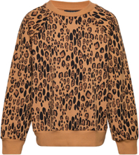 Basic Leopard Sweatshirt Tops Sweatshirts & Hoodies Sweatshirts Brown Mini Rodini
