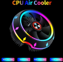 All-in-one CPU Air Cooler UFO-designed 5-color Lighting Push Configuration Intel/ AMD Universal Socket with Fluid Bearing Silver