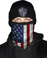 American Flag Frost Tech Face Shield / Microfiber Fleece Hals