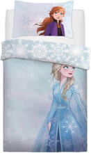 Licensierat Frost 2 Bäddset med Motiv av Elsa och Anna