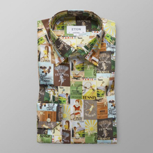 Eton Contemporary fit Multifärgad skjorta med tennismönster