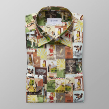 Eton Classic fit Multifärgad skjorta med tennismönster