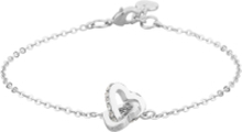 Connected Chain Brace Heart S/Clear Accessories Kids Jewellery Bracelets Chain Bracelets Sølv SNÖ Of Sweden*Betinget Tilbud