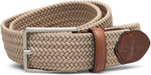Marstrand Accessories Belts Braided Belt Beige Saddler