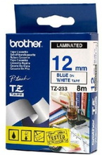 Brother Tape Tze-233 12mm Blå/hvid
