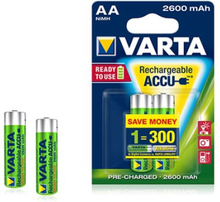 Varta Accu Ready-to-use Rechargeable Battery Ni-mh 2 Pcs Aa/lr6 - 1,2v - 2600 Mah