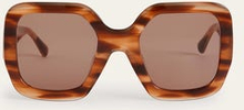 Oversize-Sonnenbrille mit Schildpattmuster Damen Boden, Braun, Schildpattmuster