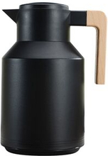1L Thermal Coffee Carafe Double Walled Thermal Carafe Pot Keeping Hot Cold Water Kettle with Wood Ha