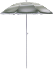 Beach/Garden Umbrella, Oktogon, Green/White Home Outdoor Environment Garden Accessories Green House Doctor