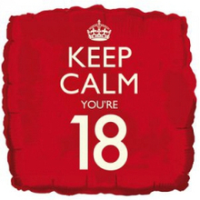 Helium ballon keep calm you are 18