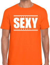 Sexy t-shirt oranje heren