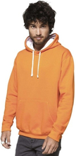 Oranje/witte sweater/trui hoodie voor heren