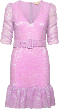 Sequins Mini Dress Kort Kjole Pink By Ti Mo