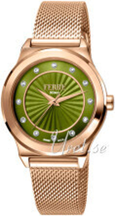Ferrè Milano FM1L125M0271 Grønn/Rose-gulltonet stål Ø34 mm