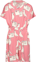 Pigeons Tencel Aop Summersuit Jumpsuit Pink Mini Rodini