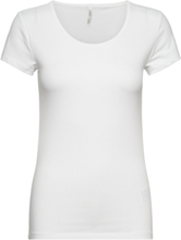 Onllive Love S/S Ck Top Noos Jrs T-shirts & Tops Short-sleeved Hvit ONLY*Betinget Tilbud